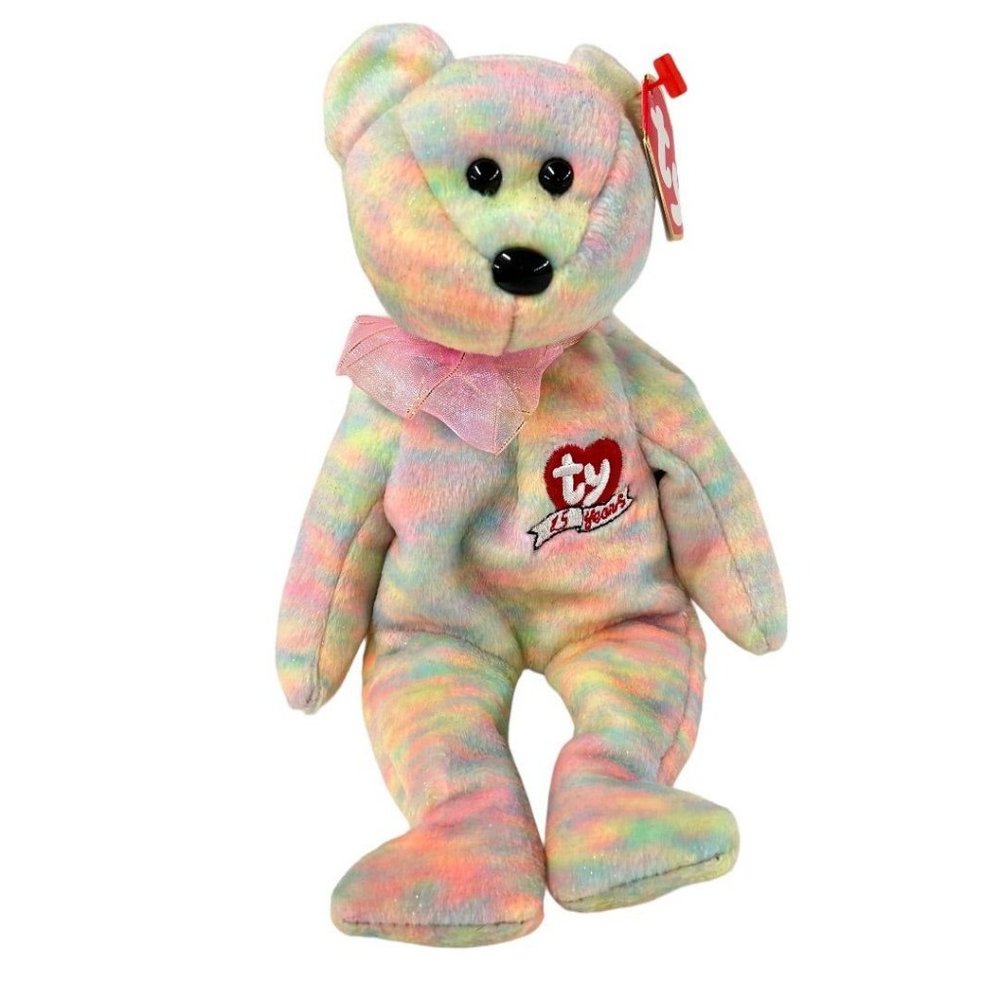 Ty Beanie Babies 15 Years 2001 Celebrate‎ Bear Stuffed Animal Tags